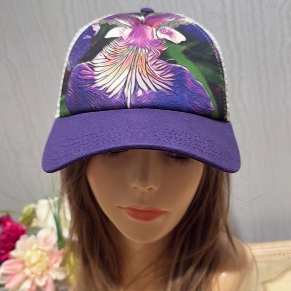 Pukka Soul Happy Wild Iris Purple SnapBack Trucker Cap Hat